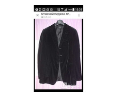 Пиджак мужской armani 48 l черный велюр бархат чехол классика костюм вечерний нарядный мягкий | dobob.org - 2