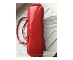 Сумка moschino италия красная замша натуральная лазерная лак кожа бант принт дизайн декор топ лакова | dobob.org - 5