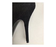 Сапоги чулки новые casadei италия 39 размер черные замша стретч обувь женская мех лиса двойной внутр | dobob.org - 6