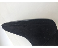 Сапоги чулки новые casadei италия 39 размер черные замша внутри кожа стрейтч платформа 1 см каблук ш | dobob.org - 6