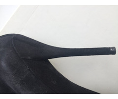 Сапоги чулки новые casadei италия 39 размер черные замша внутри кожа стрейтч платформа 1 см каблук ш | dobob.org - 7