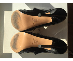 Босоножки туфли casadei италия 39 размер черные лак кожа платформа 1 см каблук шпилька 11 см одевали | dobob.org - 5