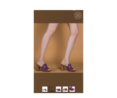 Сабо loriblu италия 39 размер кожа сиреневые фиолетовые каблук 8 см босоножки обувь женская лето | dobob.org - 4