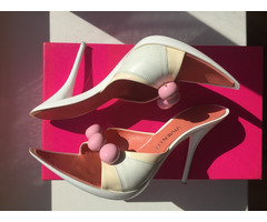 Босоножки сабо vivien lee италия 39 размер белые платформа каблук шпилька 11см женская обувь лето ле | dobob.org - 1