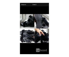 Ботинки новые мужские зима кожа черные 43 размер сапоги внутри овчина верх мех кролик принт дизайн д | dobob.org - 2