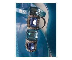 Сланцы сандалии новые casadei италия 39 размер голубые силикон стразы сваровски кристаллы swarovski | dobob.org - 3