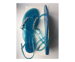Сланцы сандалии новые casadei италия 39 размер голубые силикон стразы сваровски кристаллы swarovski | dobob.org - 4