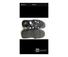 Сандалии новые мужские кожа черные 45 44 размер босоножки лето подошва прорезинена санадли обувь лет | dobob.org - 1