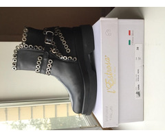 Ботинки новые lestrosa италия кожа 39 черные внутри кожаные осень весна демисезонные обувь женская | dobob.org - 3