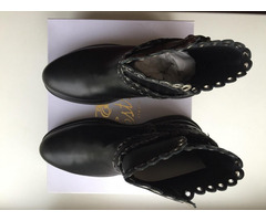 Ботинки новые lestrosa италия кожа 39 черные внутри кожаные осень весна демисезонные обувь женская | dobob.org - 4