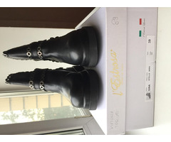 Ботинки новые lestrosa италия кожа 39 черные внутри кожаные осень весна демисезонные обувь женская | dobob.org - 7
