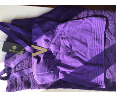 Топ майка новый versace италия 42 44 46 s m размер фиолетовый сиреневый цвет ткань полиамид мягкая | dobob.org - 1
