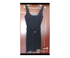 Платье сарафан новый eureka италия s m 44 46 черный мини стретч мягкая ткань плотная миди оборки | dobob.org - 1