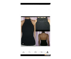 Топ morgan 46 м черный хлопок кружева стрейч спина открыта блуза блузка майка футболка рубашка лонгс | dobob.org - 1