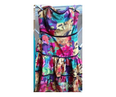 Сарафан anna sui м 46 44 клёш разноцветный платье вискоза вечерний корсетный нарядный на выпускной | dobob.org - 1