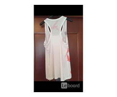 Майка топ новая италия 44 46 м белая рисунок принт купальник оранжевый ткань хлопок футболка блуза б | dobob.org - 3