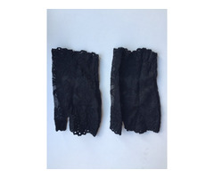 Перчатки митенки кружева чёрные стретч гипюр без пальцев женские аксессуары мода стиль размер 42 44 | dobob.org - 4