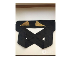 Пояс лента ткань черный кисти золото аксессуар ремень стиль мода бренд тред 44 46 48 42 женский | dobob.org - 1