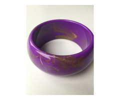 Браслет новый сиреневый фиолетовый золото женский пластик бижутерия украшение аксессуар женский широ | dobob.org - 4