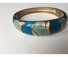 Браслет на руку стразы сваровски swarovski кристаллы голубой синий бижутерия украшения на руку | dobob.org - 3