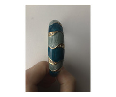 Браслет на руку стразы сваровски swarovski кристаллы голубой синий бижутерия украшения на руку | dobob.org - 5