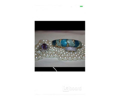 Браслет на руку стразы сваровски swarovski кристаллы голубой синий бижутерия украшения на руку | dobob.org - 6