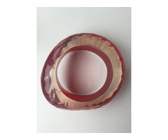 Браслет новый miss sixty красный прозрачный пластик широкий круглый бижутерия вишневый размер средни | dobob.org - 1