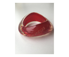 Браслет новый miss sixty красный прозрачный пластик широкий круглый бижутерия вишневый размер средни | dobob.org - 2