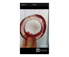 Браслет новый miss sixty красный прозрачный пластик широкий круглый бижутерия вишневый размер средни | dobob.org - 7