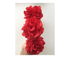 Ободок на волосы в стиле dolce&gabbana красный цветы розы украшение бижутерия аксессуары | dobob.org - 2