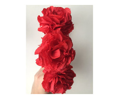 Ободок на волосы в стиле dolce&gabbana красный цветы розы украшение бижутерия аксессуары | dobob.org - 3