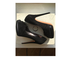Туфли casadei италия новые размер 39 замшевые черные платформа сваровски стразы swarovski | dobob.org - 1